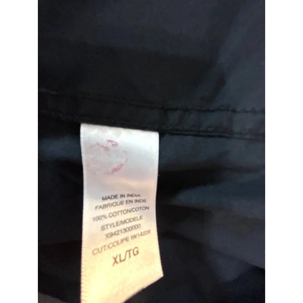 Guess Mens Graphic Shirt Button -Up Western Black Long Sleeves Size XL/TG - Picture 4 of 6